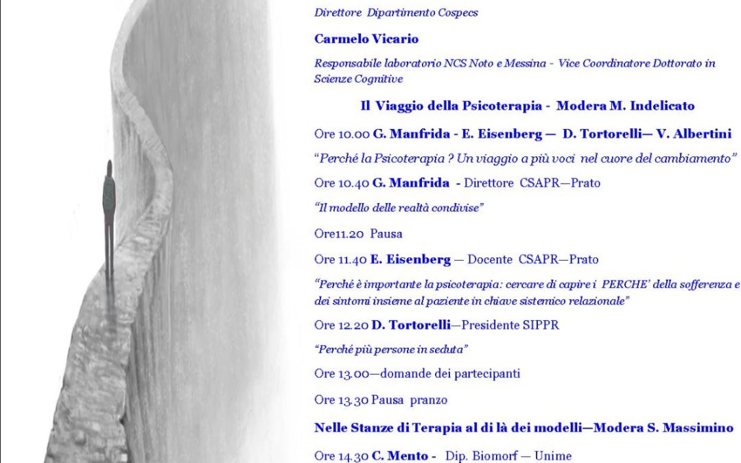 Convegno ” Perchè la Psicoterapia” presso CUMO – Noto, 20-03-26 ore 9:30/17:00